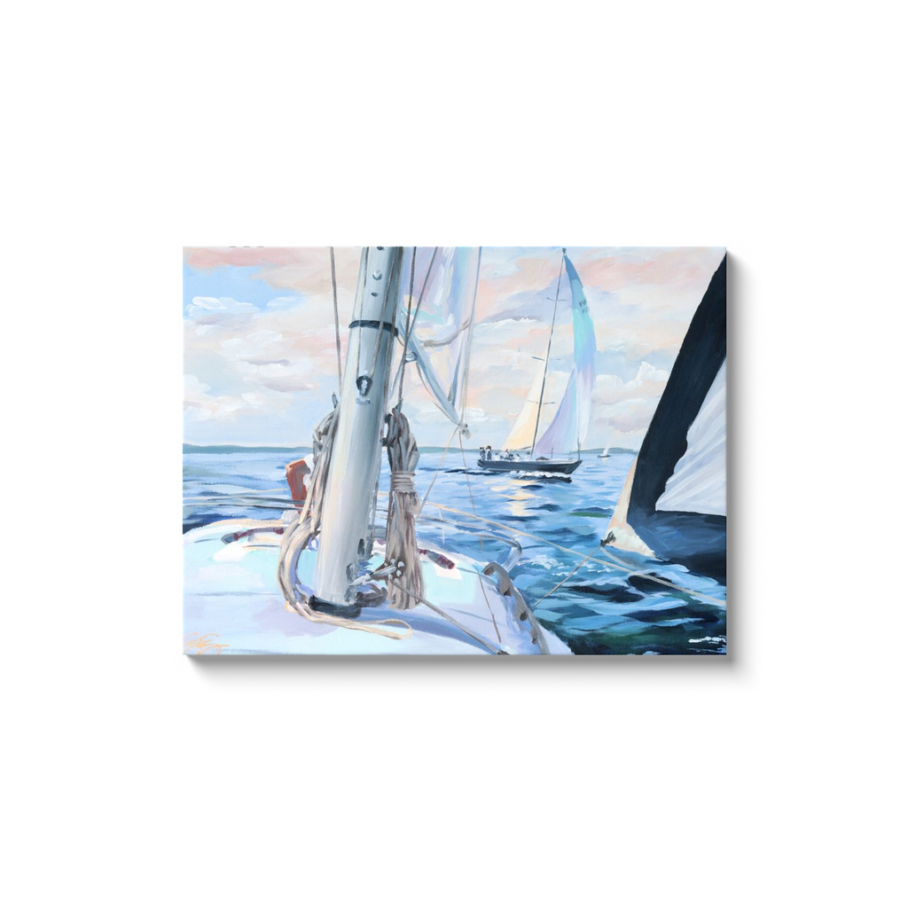 Heeling Breeze, a canvas wrap print