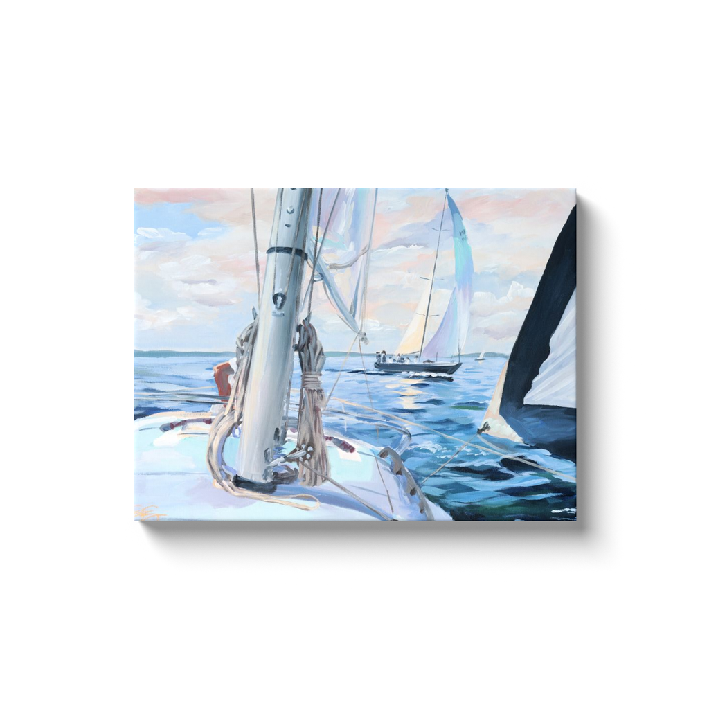 Heeling Breeze, a canvas wrap print