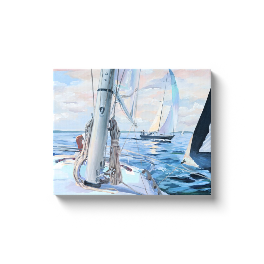 Heeling Breeze, a canvas wrap print