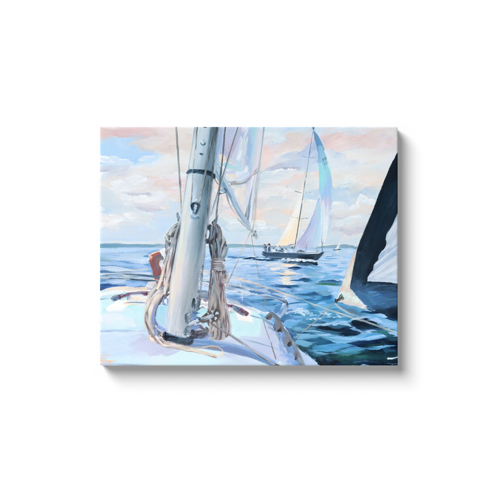 Heeling Breeze, a canvas wrap print