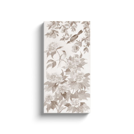 Anne, a taupe chinoiserie canvas wrap print