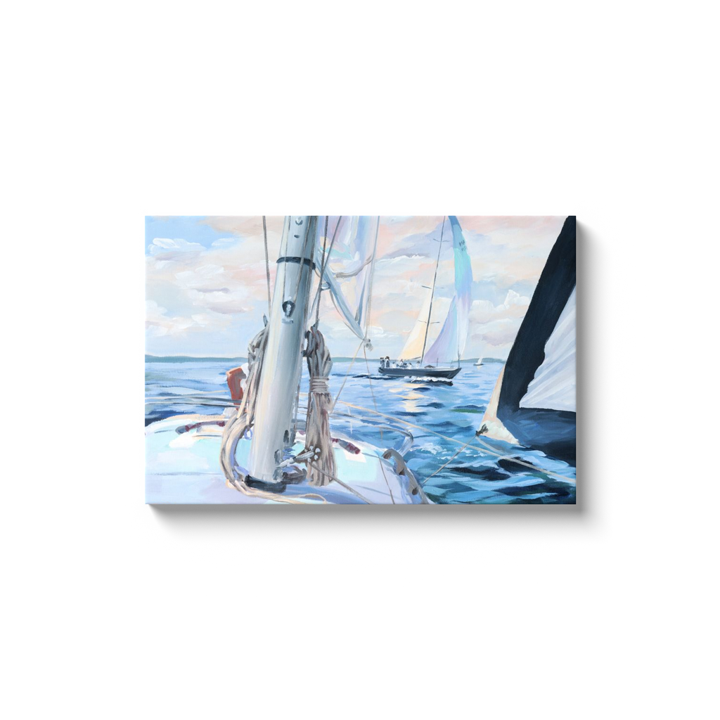 Heeling Breeze, a canvas wrap print