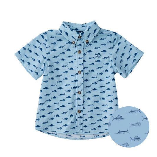 Prodoh Fish Print Button Down
