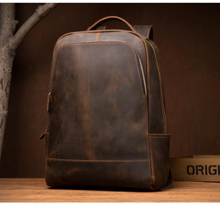 The Vernon Backpack | Genuine Vintage Leather Minimalist Backpack