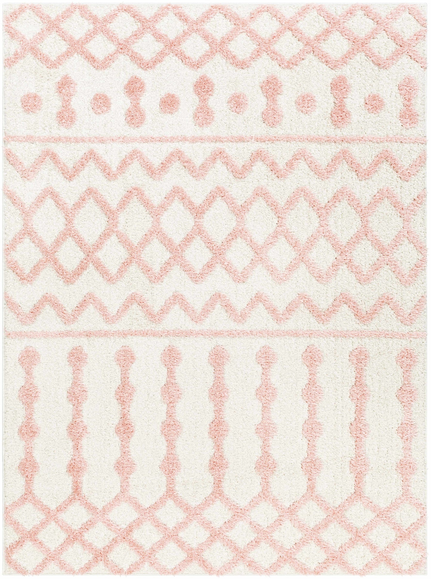 Darva Pink Plush Area Carpet