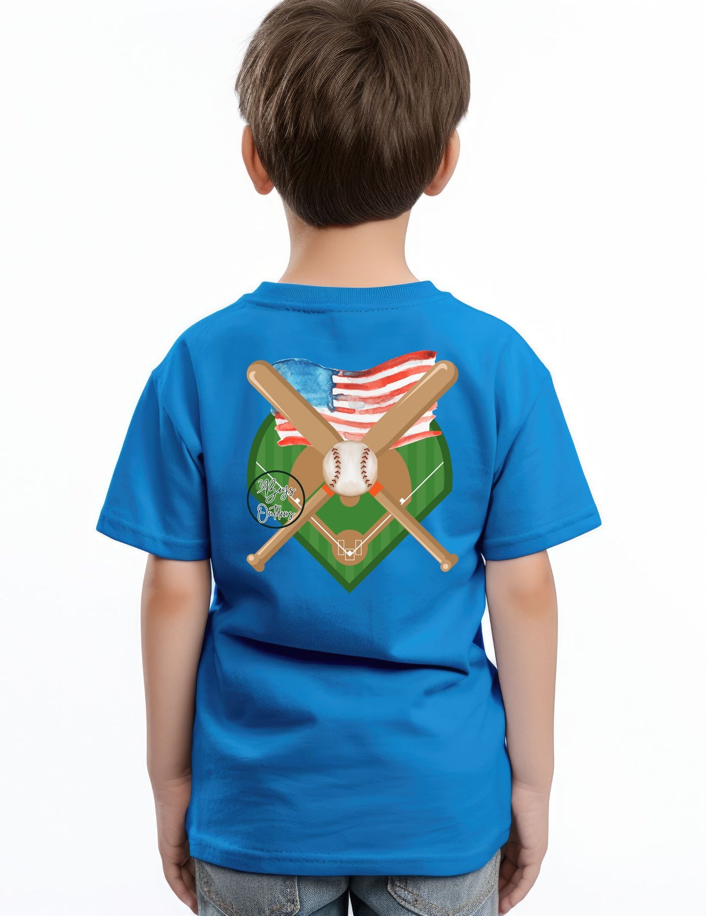 3Boys Outdoors American Baseball Tee