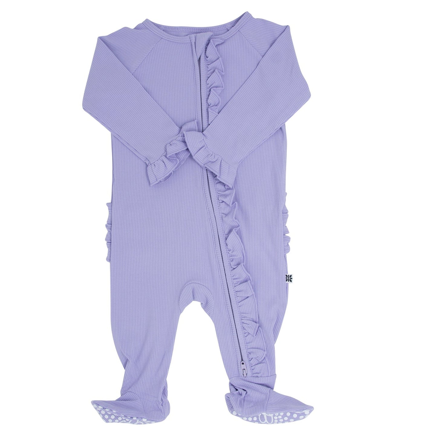 Ruffle Footie Orchid Petal Rib