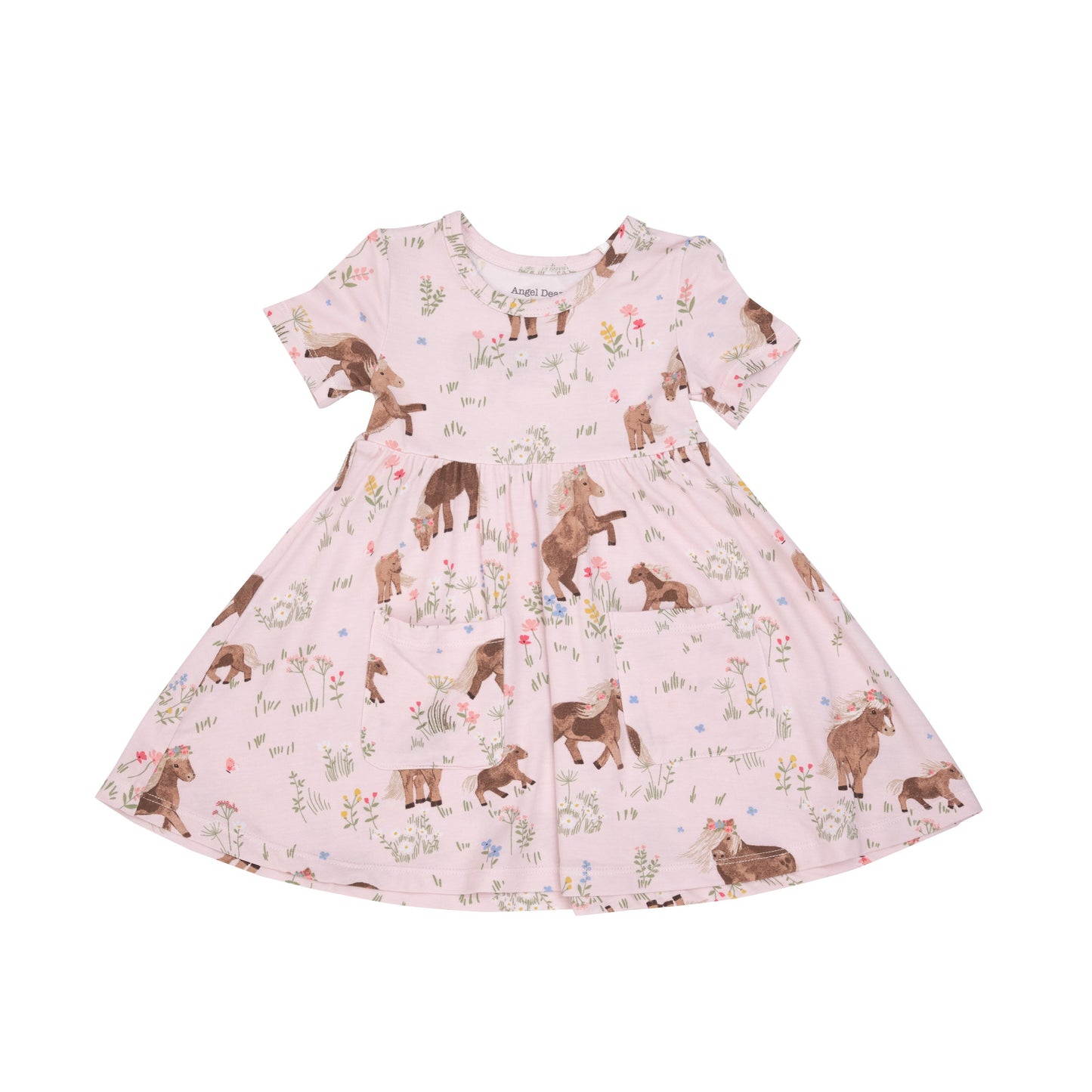 S/S Twirly Dress - Watercolor Ponies