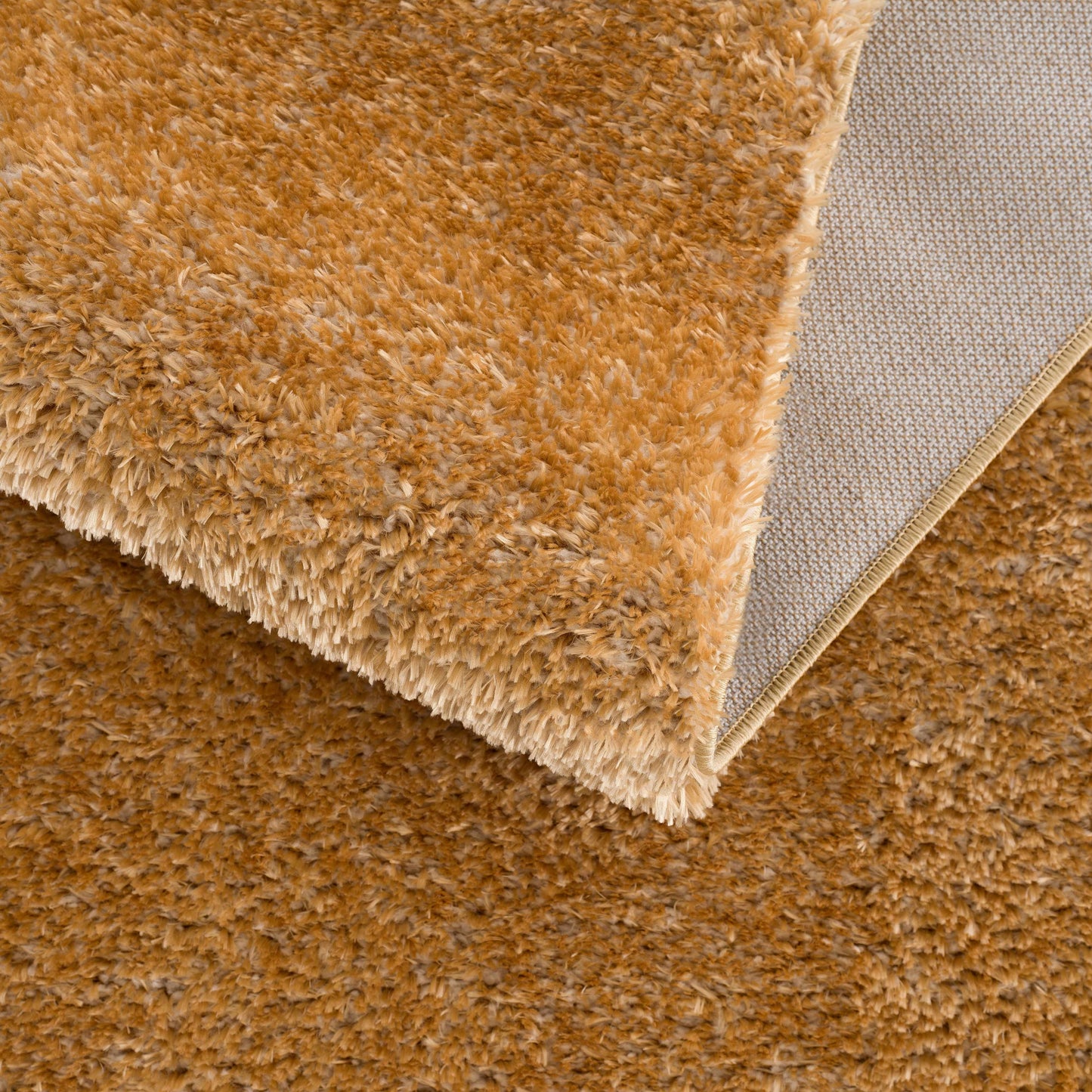 Heavenly Solid Mustard Plush Rug - Clearance