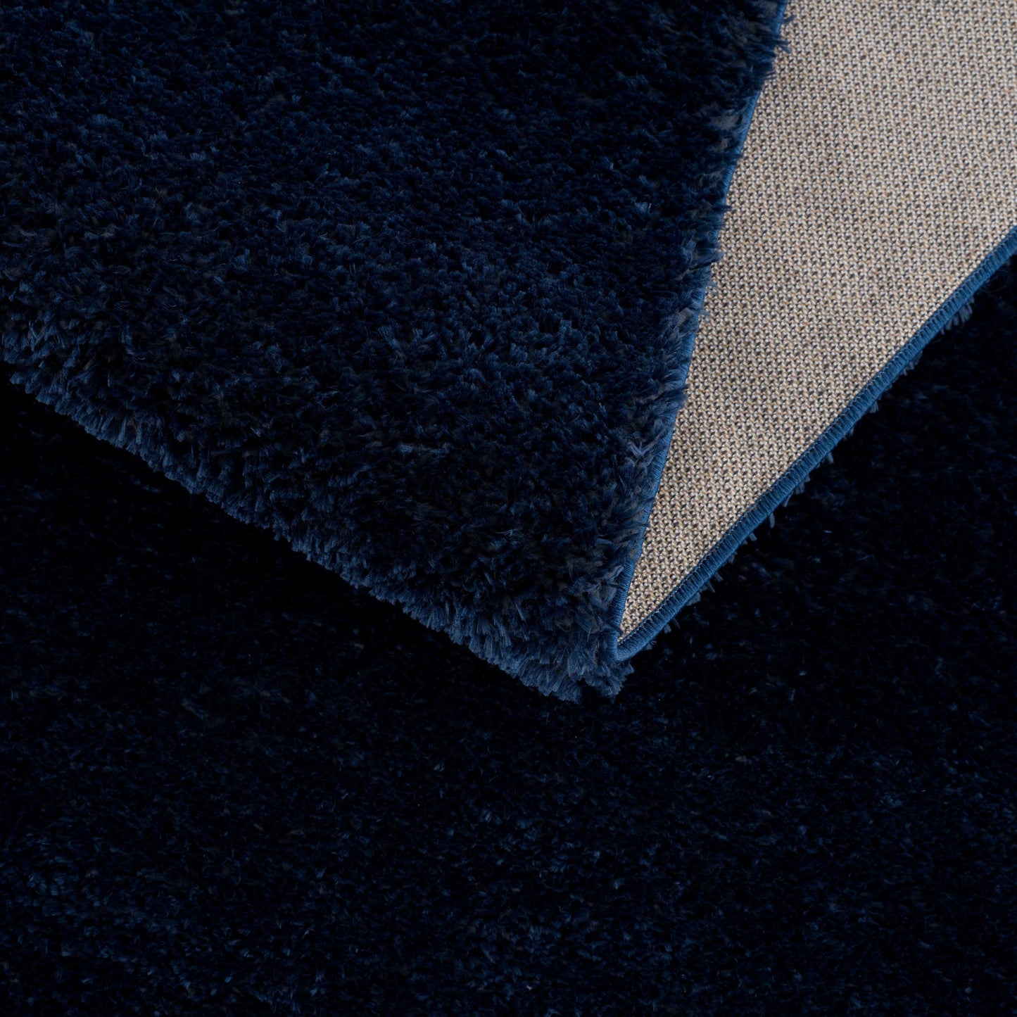 Heavenly Solid Navy Plush Rug - Clearance