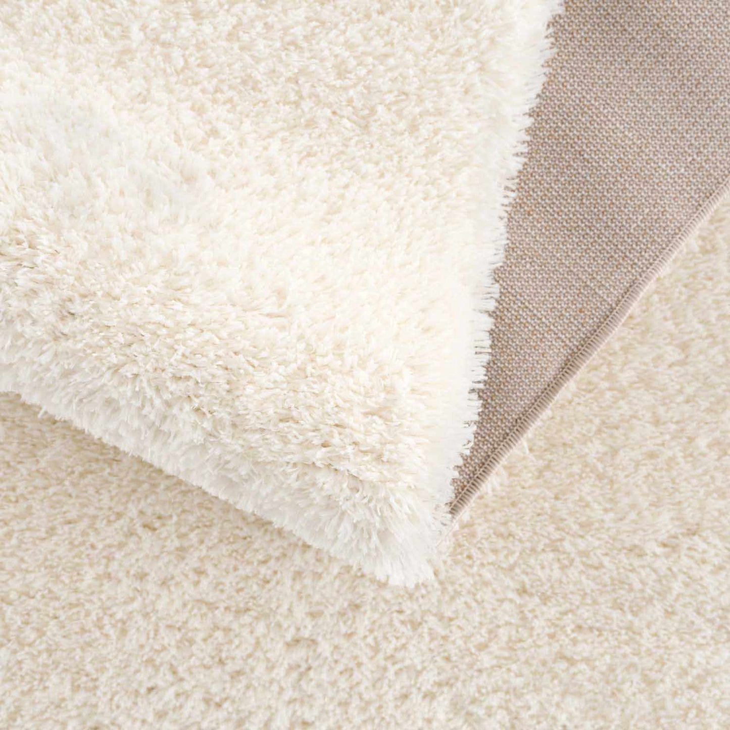 Heavenly Solid Cream Plush Rug