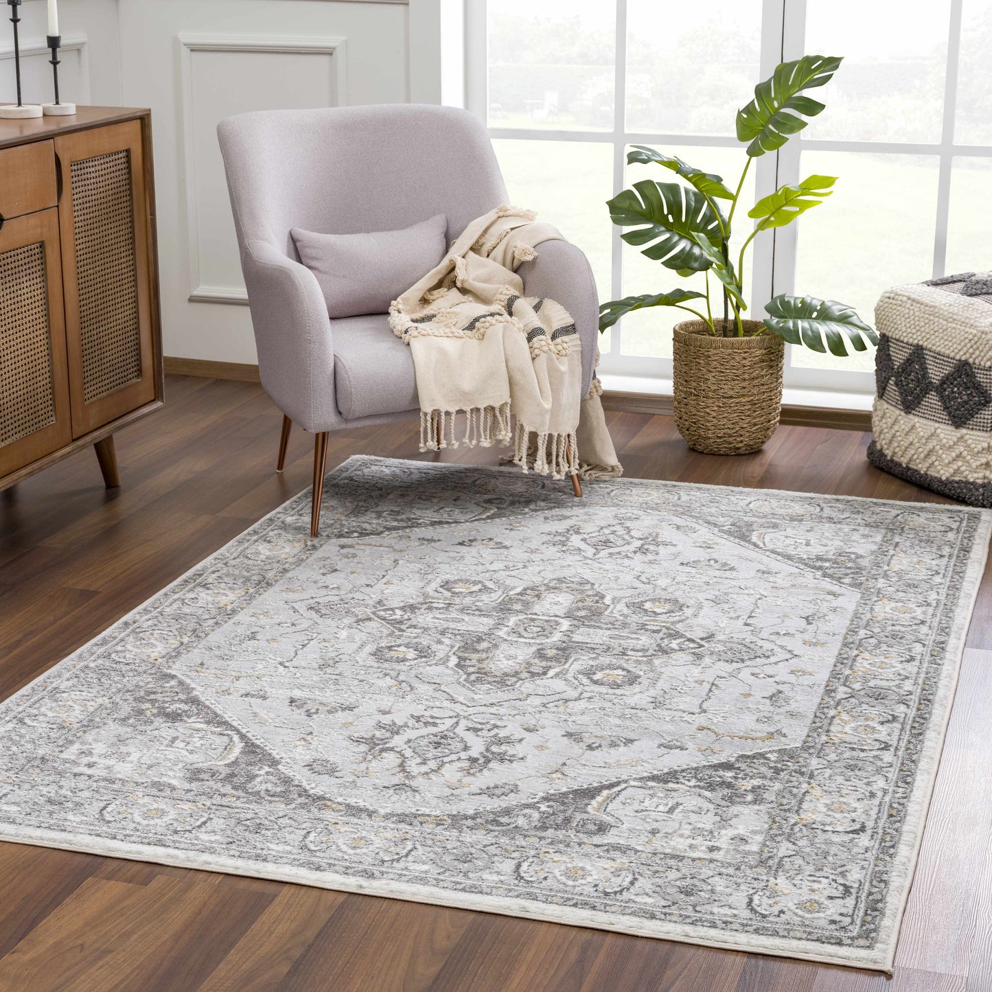 Liverpool Light Gray Area Rug - Clearance