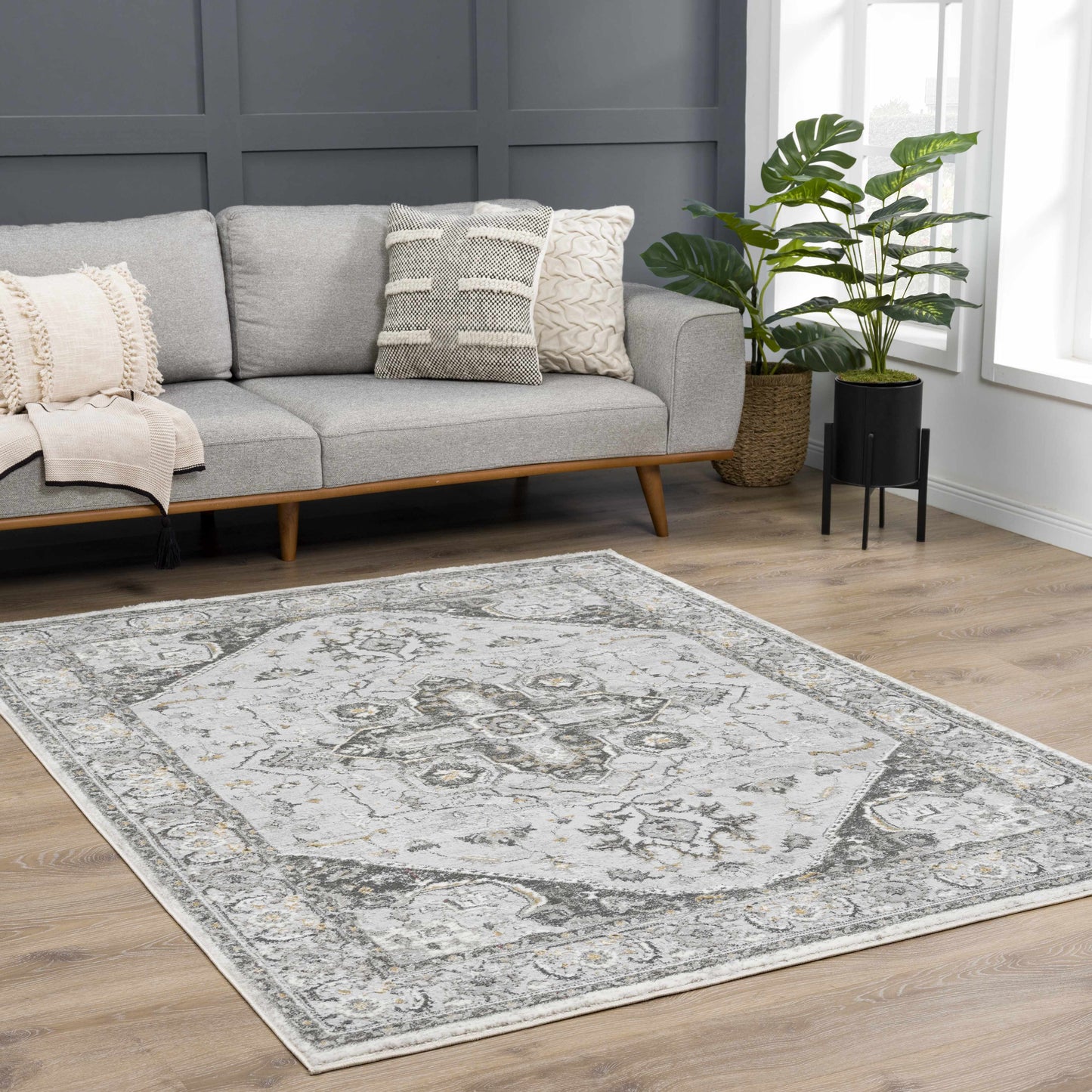 Liverpool Light Gray Area Rug - Clearance