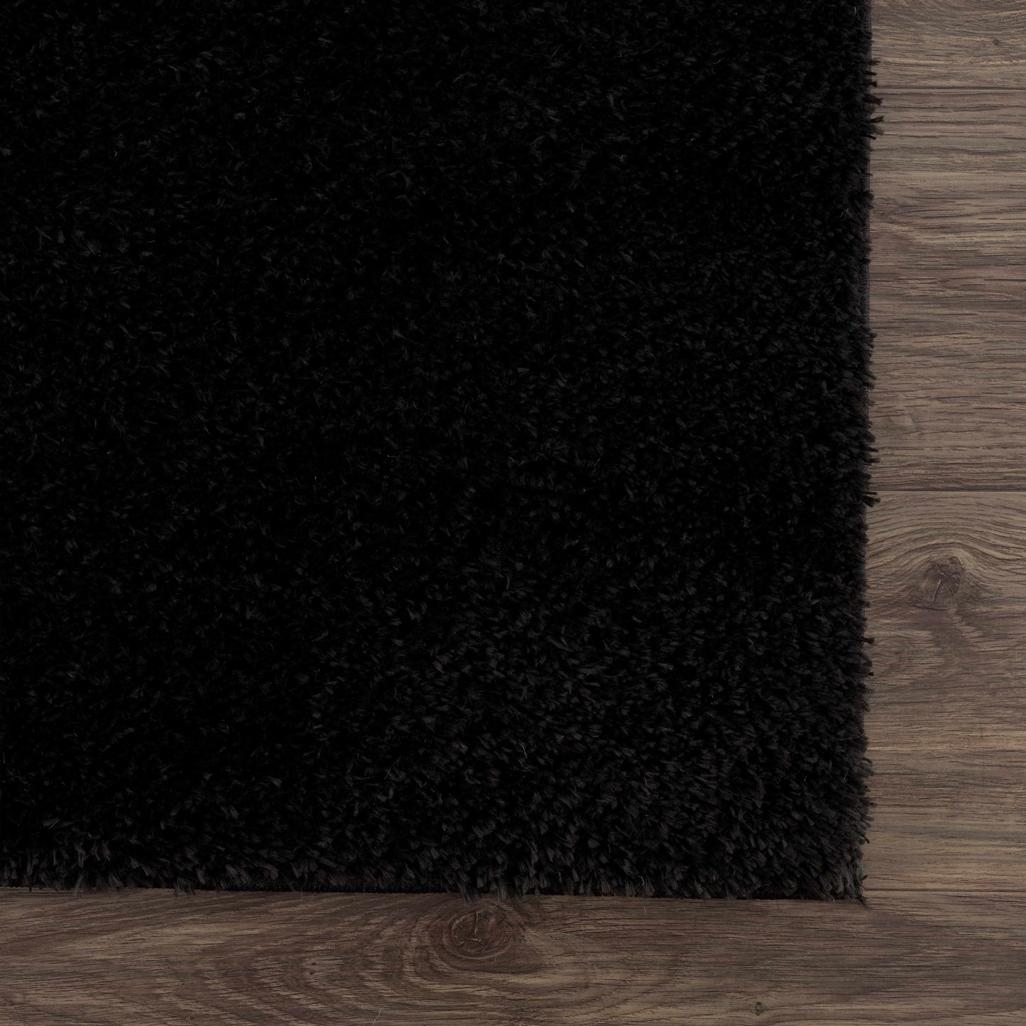 Heavenly Solid Black Plush Rug - Clearance