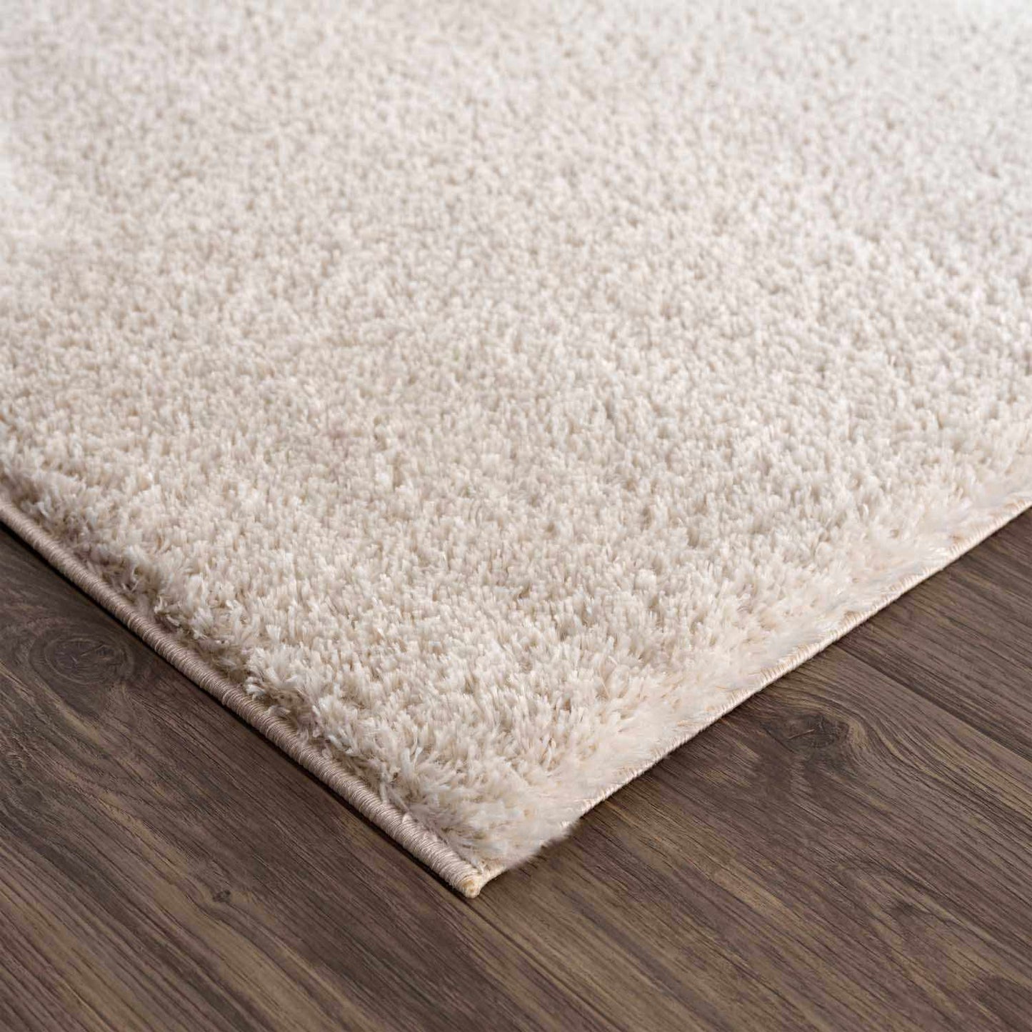 Heavenly Solid Beige Plush Rug