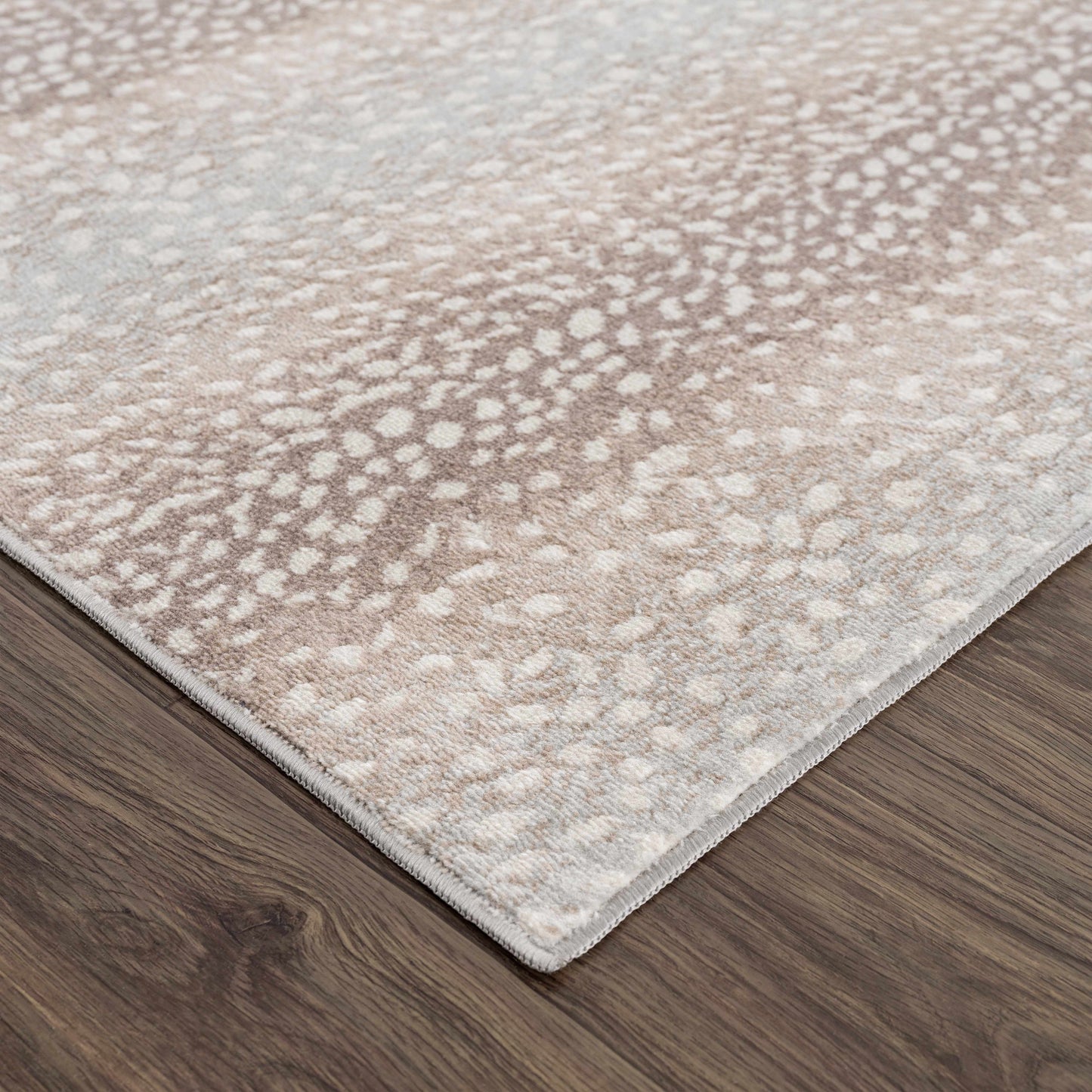 Pointblank Tan Leopard Print Rug