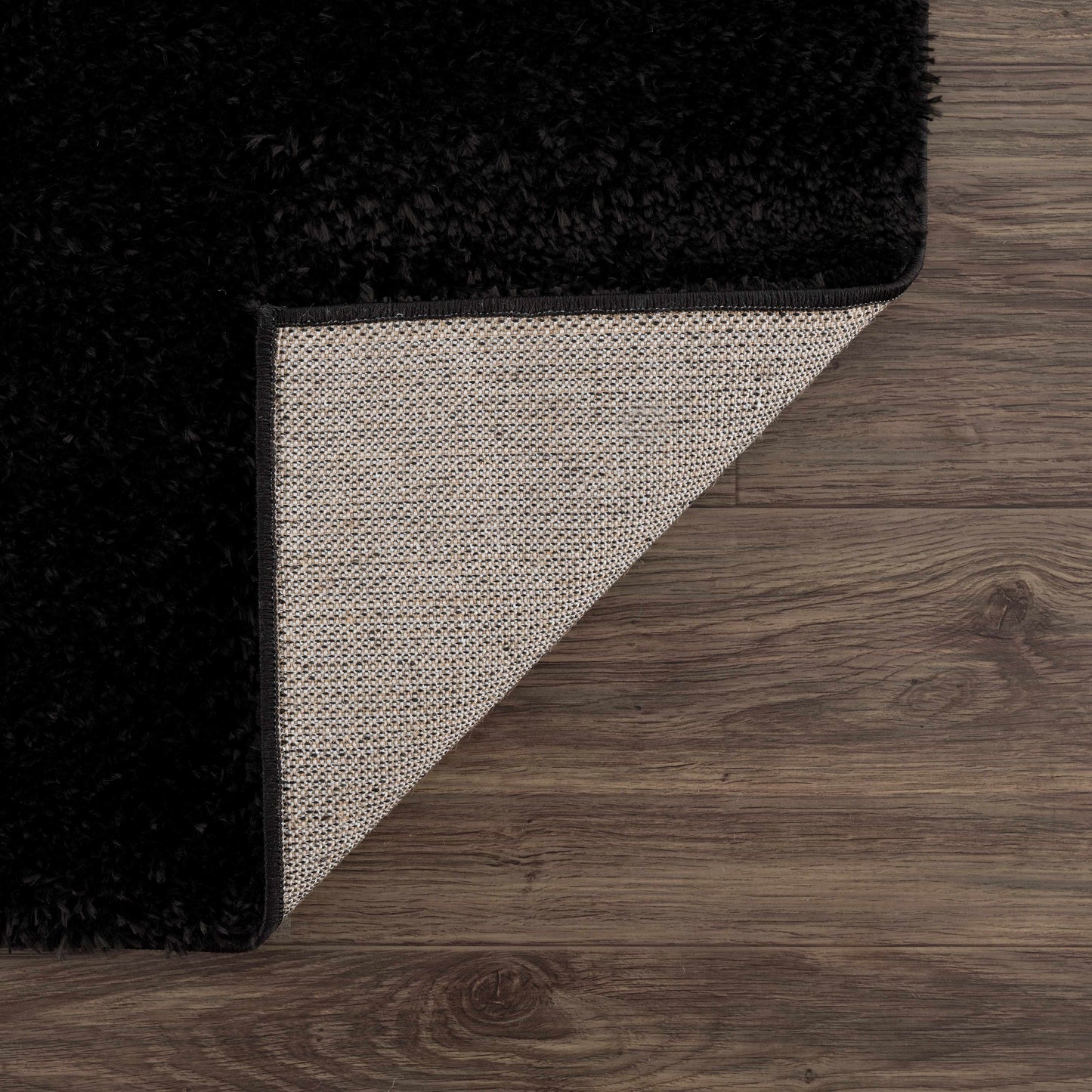 Heavenly Solid Black Plush Rug - Clearance