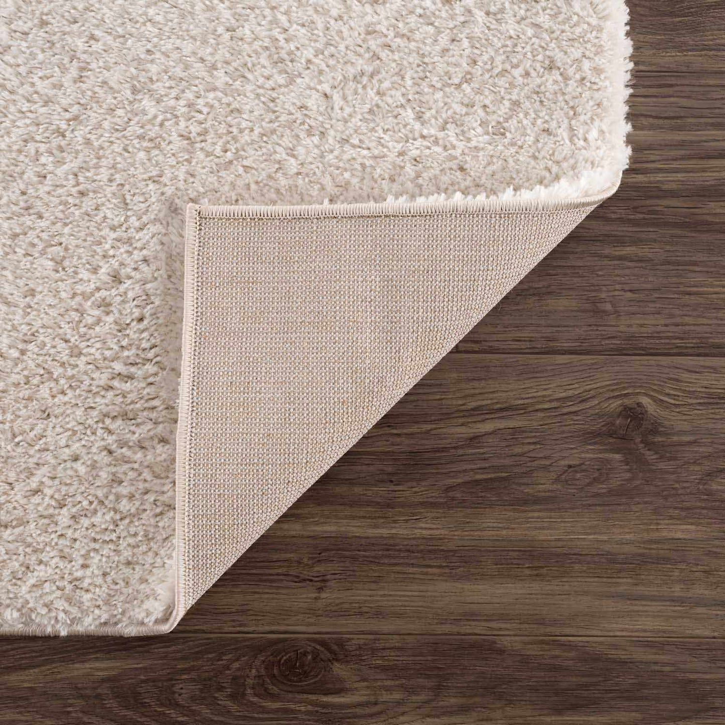 Heavenly Solid Beige Plush Rug