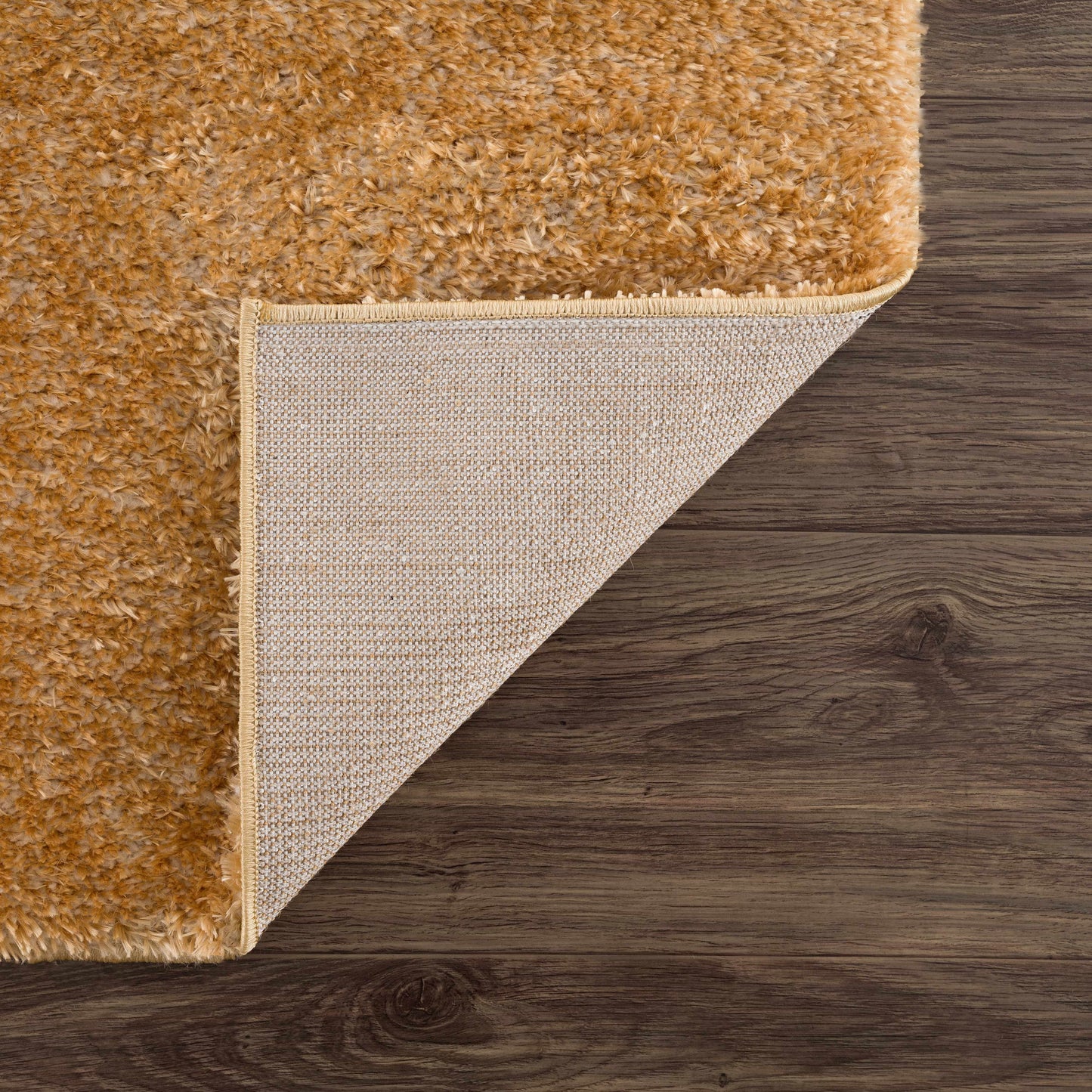 Heavenly Solid Mustard Plush Rug - Clearance