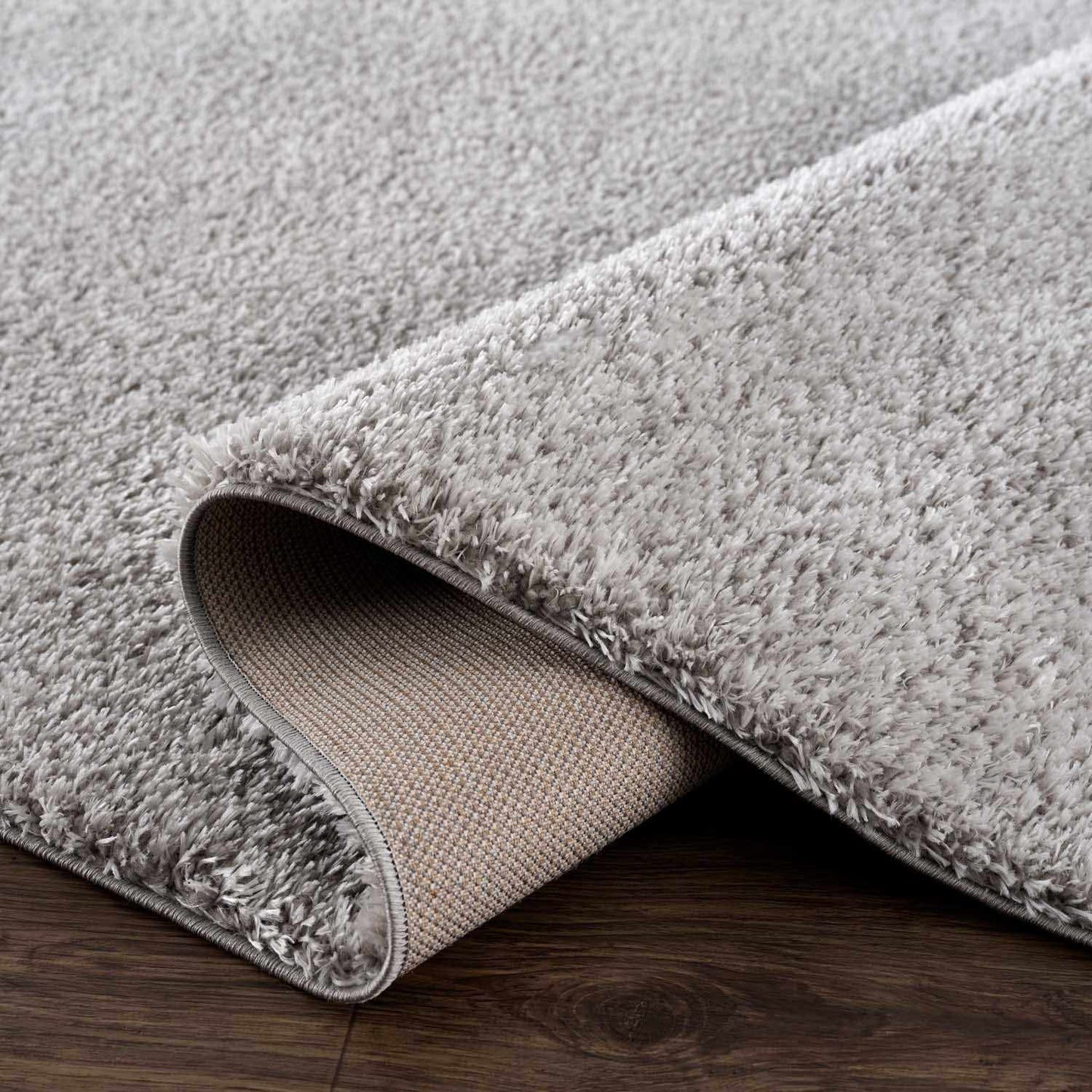 Heavenly Solid Light Gray Plush Rug - Clearance