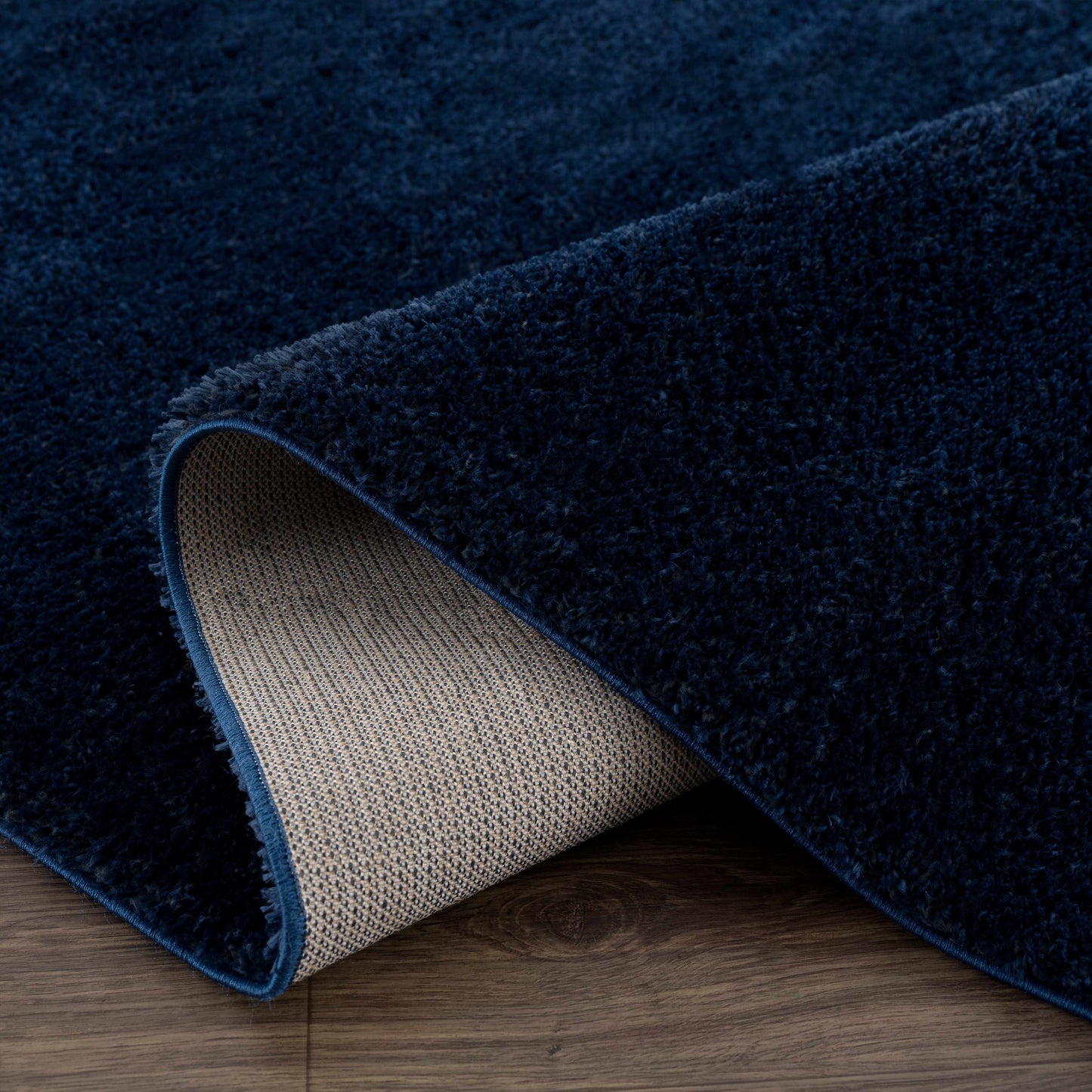 Heavenly Solid Navy Plush Rug - Clearance