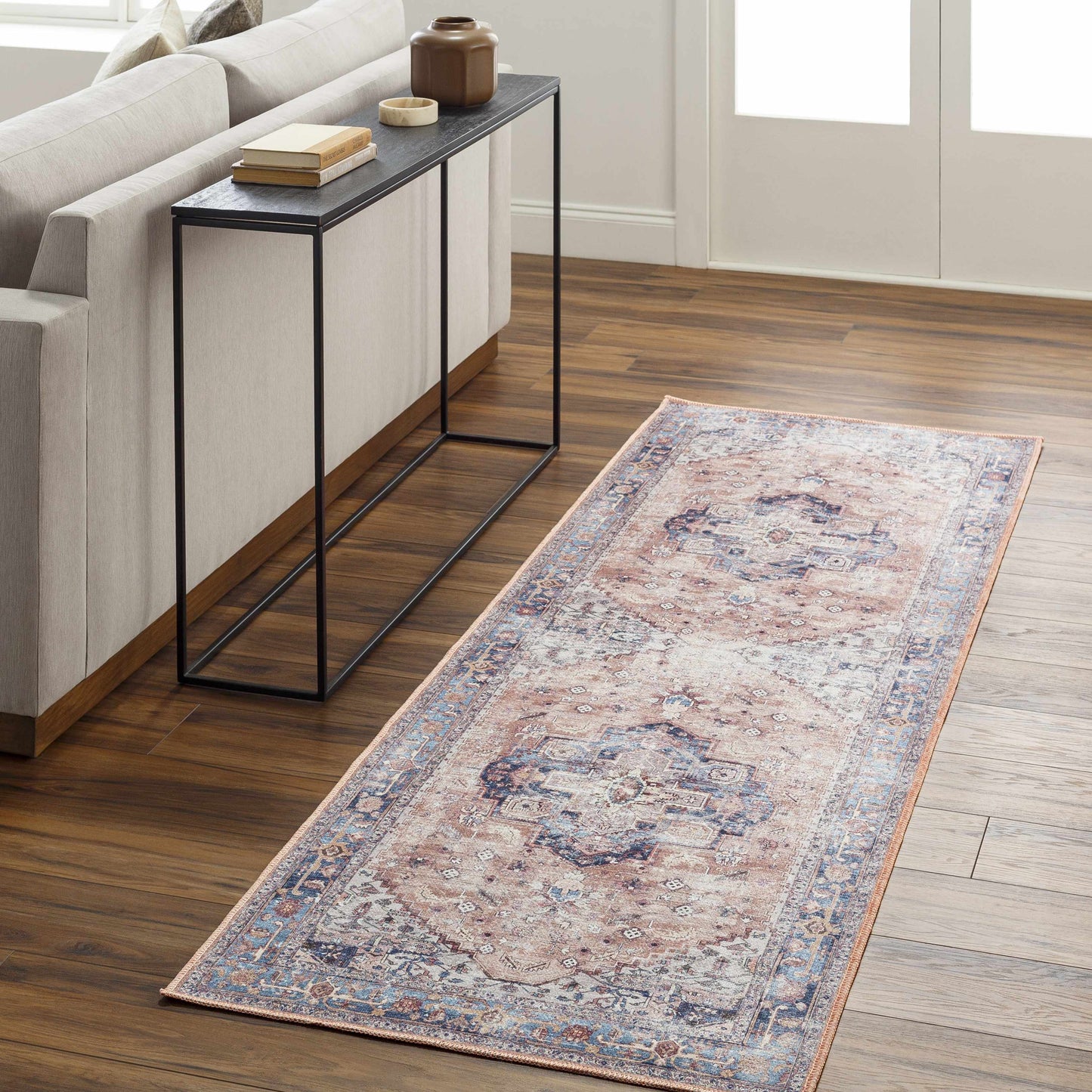 Kera Rust Washable Rug - Clearance