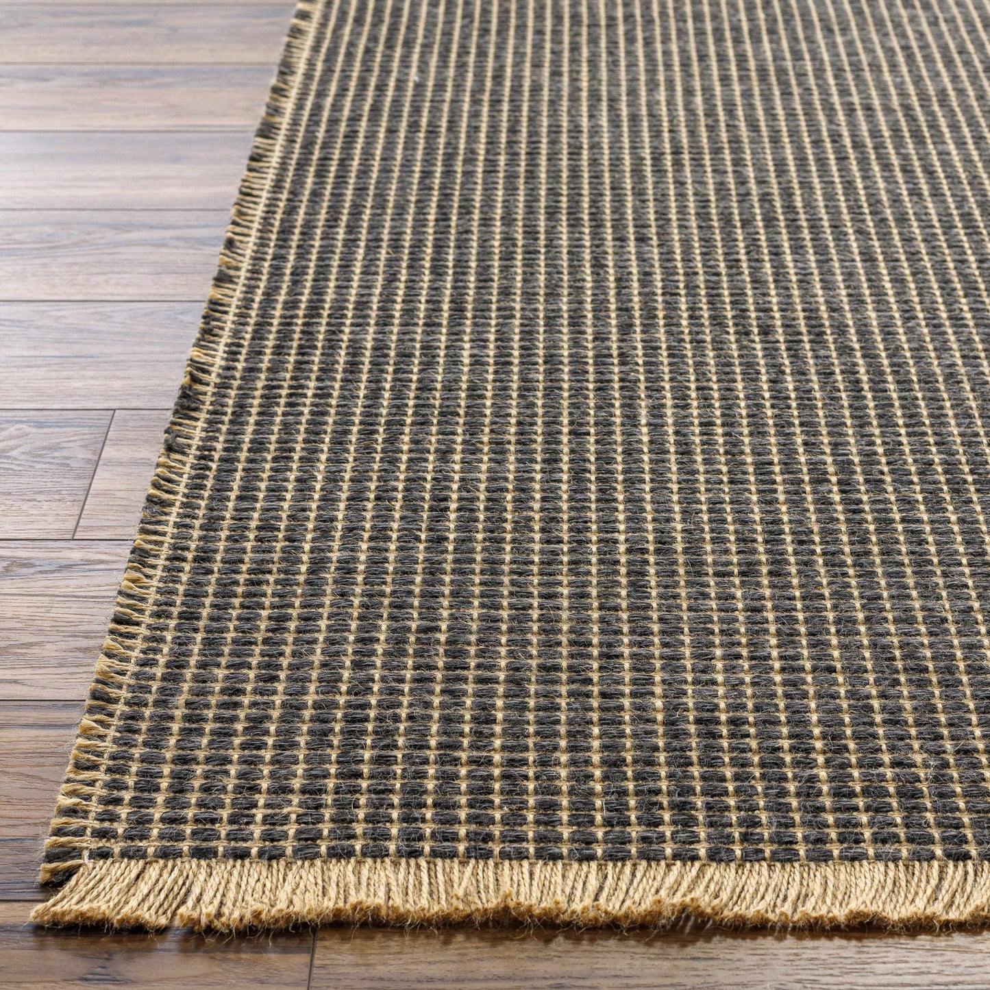 Kimi Jute Black Area Rug - Surya X Becki Owens