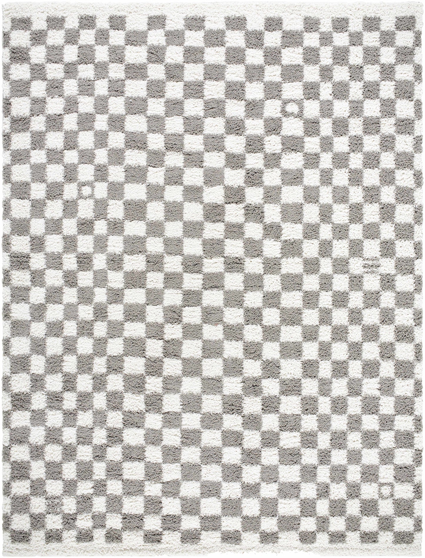 Kieu Taupe Checkered Area Rug