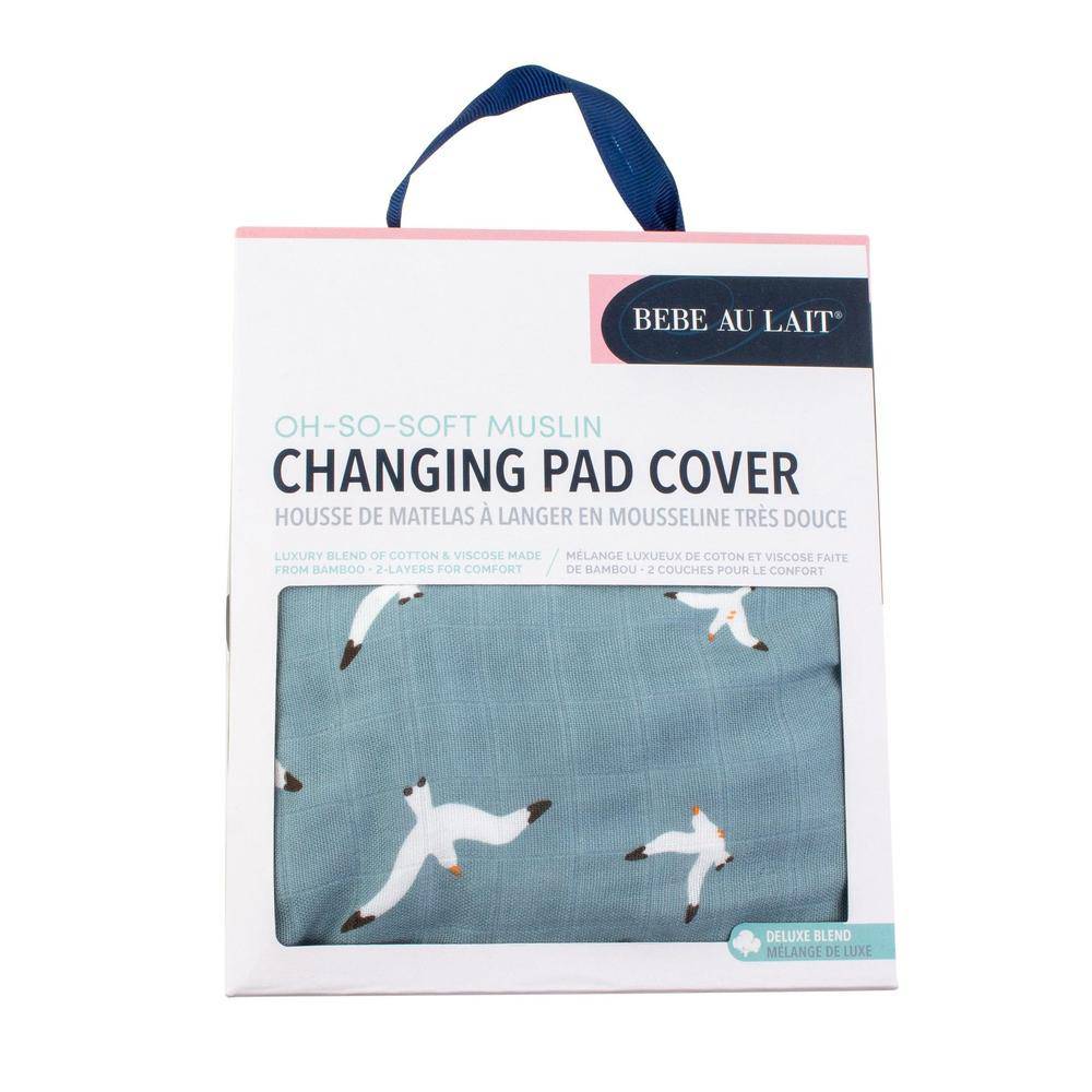 Seagulls Oh So Soft Muslin Changing Pad Cover