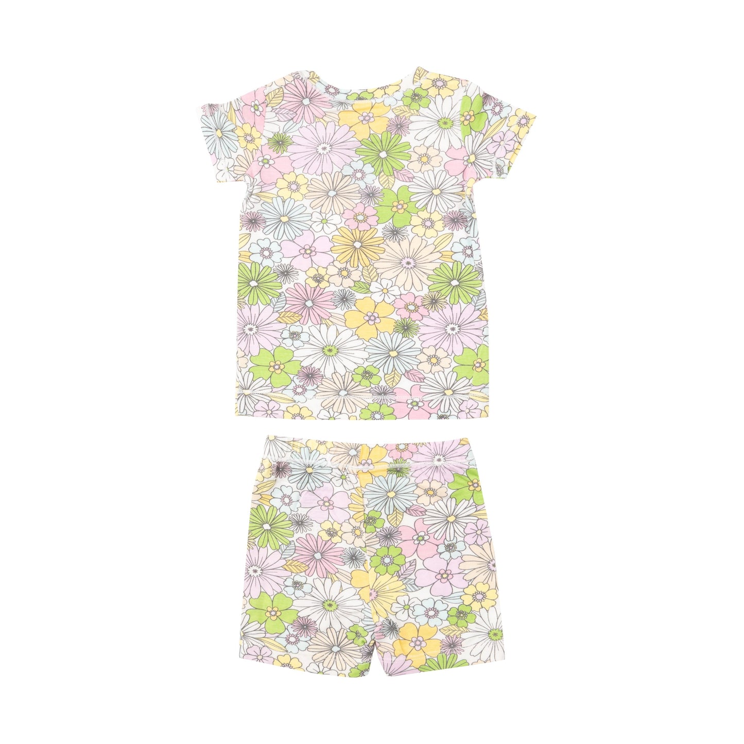 Short Lounge Wear  Set - Mixed Retro Floral