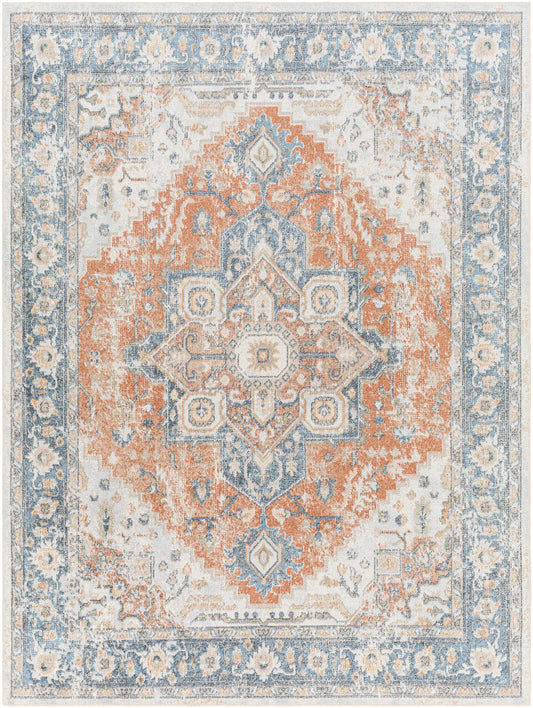 Ezri Rust Washable Area Rug