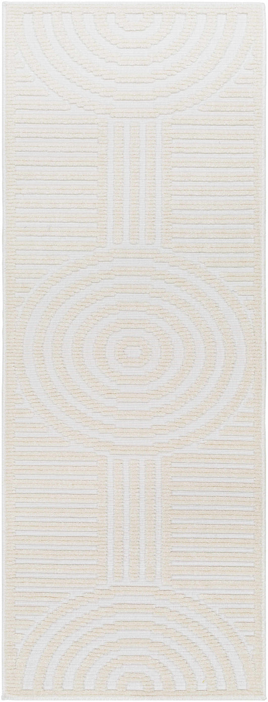 Deron White Washable Area Rug