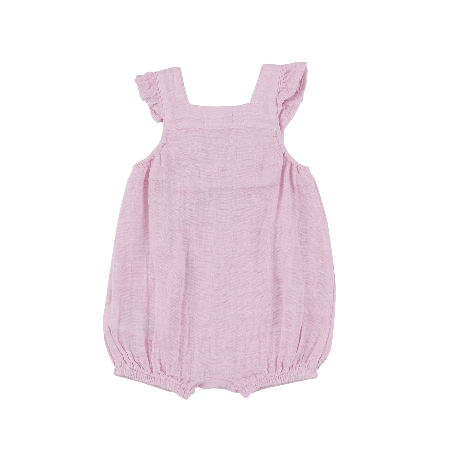 Smocked Front Overall Shortie - Ballet Solid Muslin