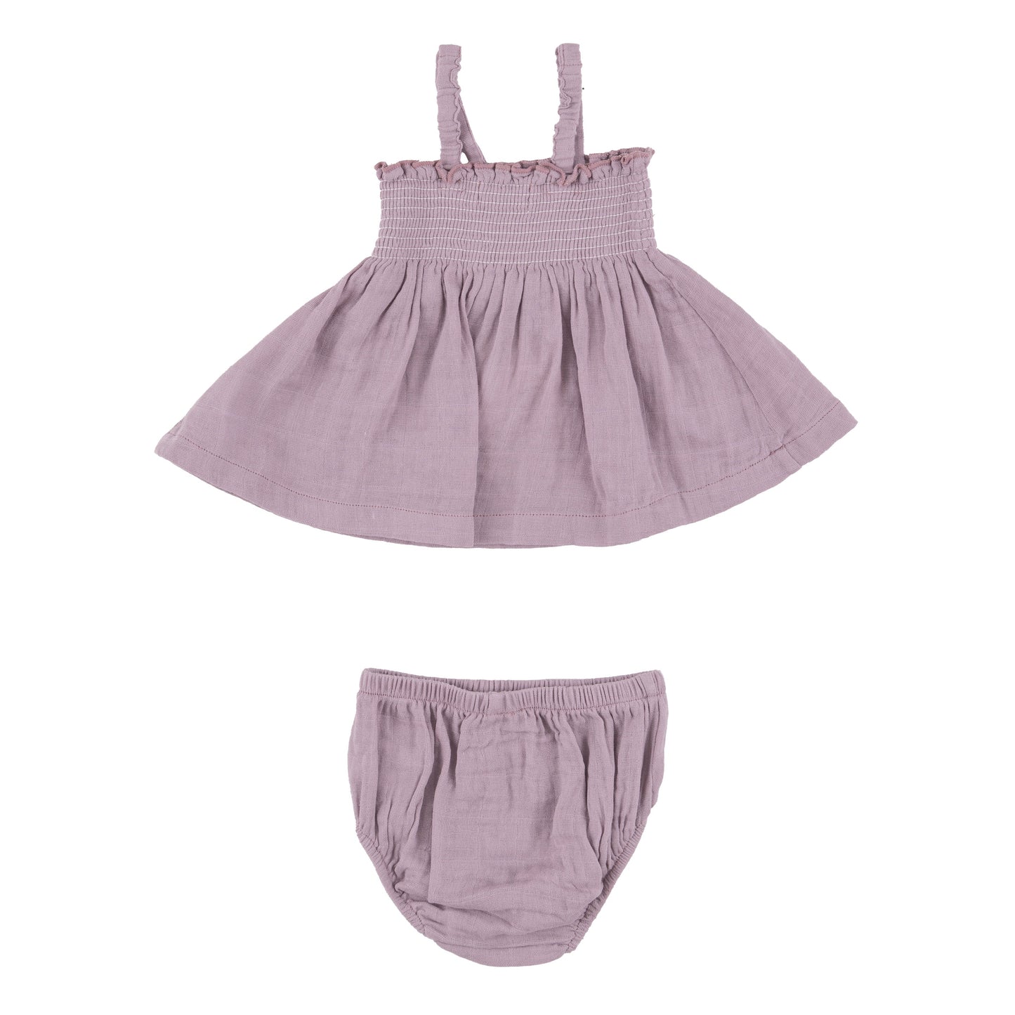 Smocked Top  & Bloomer - Dusty Lavender Solid Muslin