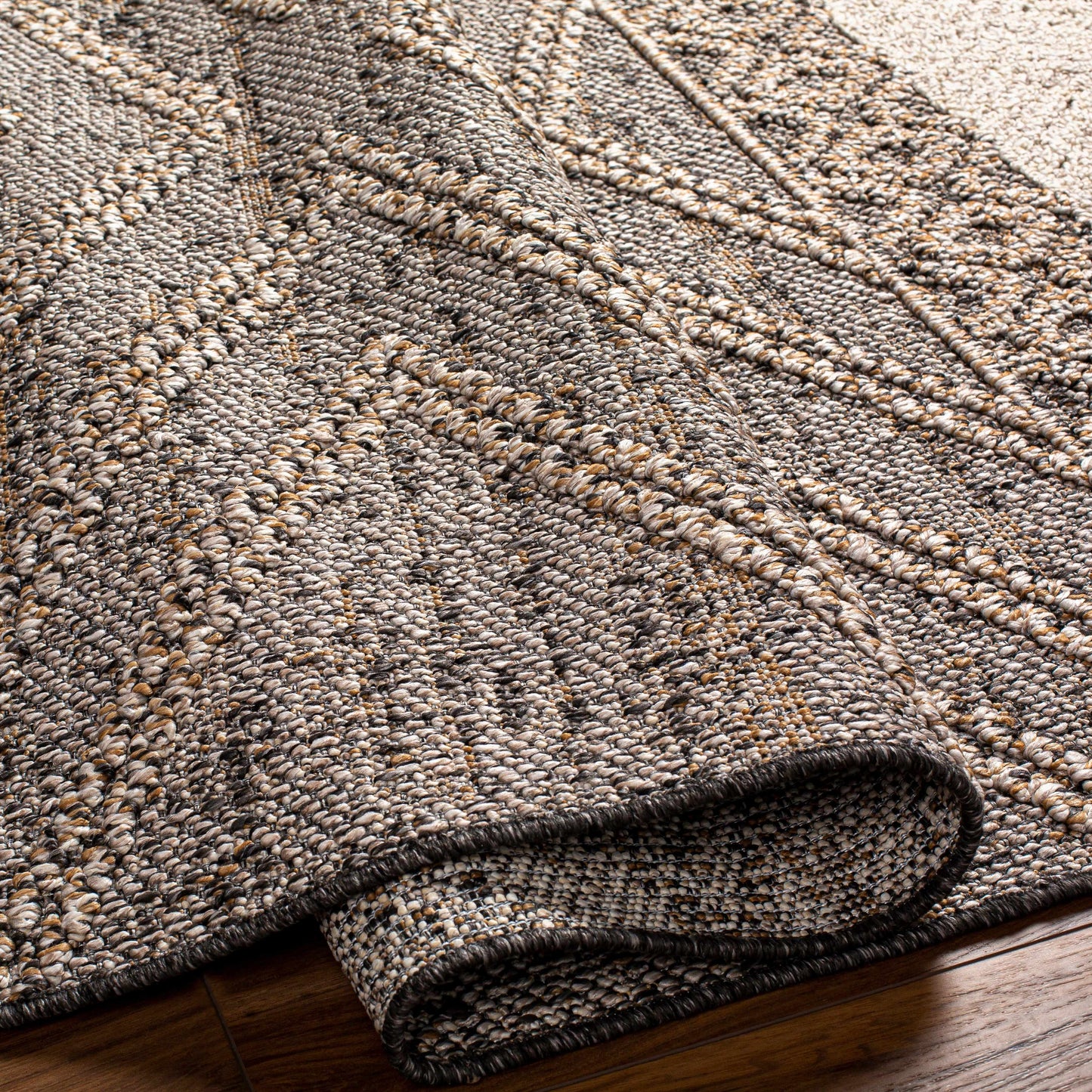 Beige Charcoal Areli Area Rug