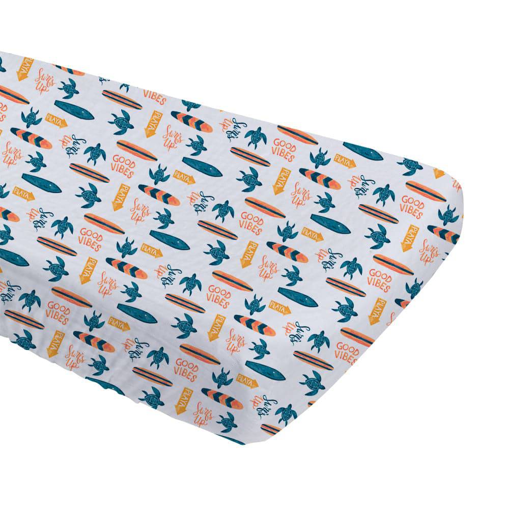 Surf Oh So Soft Muslin Crib Sheet