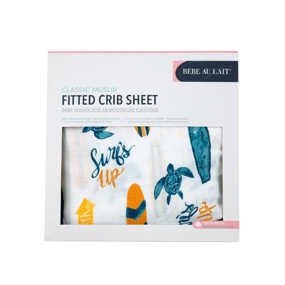 Surf Oh So Soft Muslin Crib Sheet