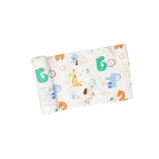 Swaddle Blanket - Animal Numbers