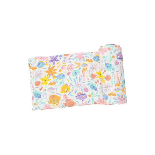 Swaddle Blanket - Tropical Fish Floral