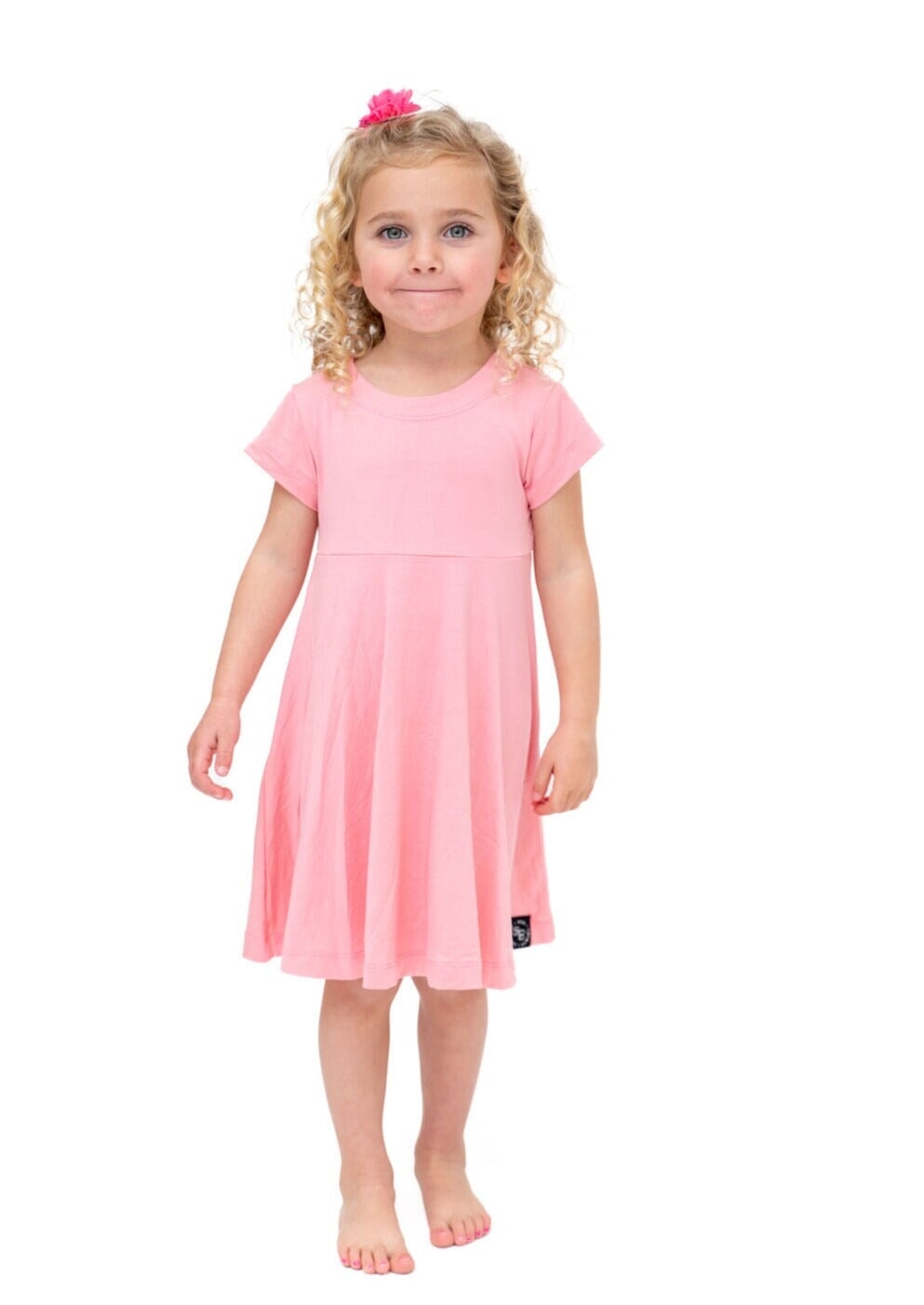 Swirly Girl Short Sleeve Dress