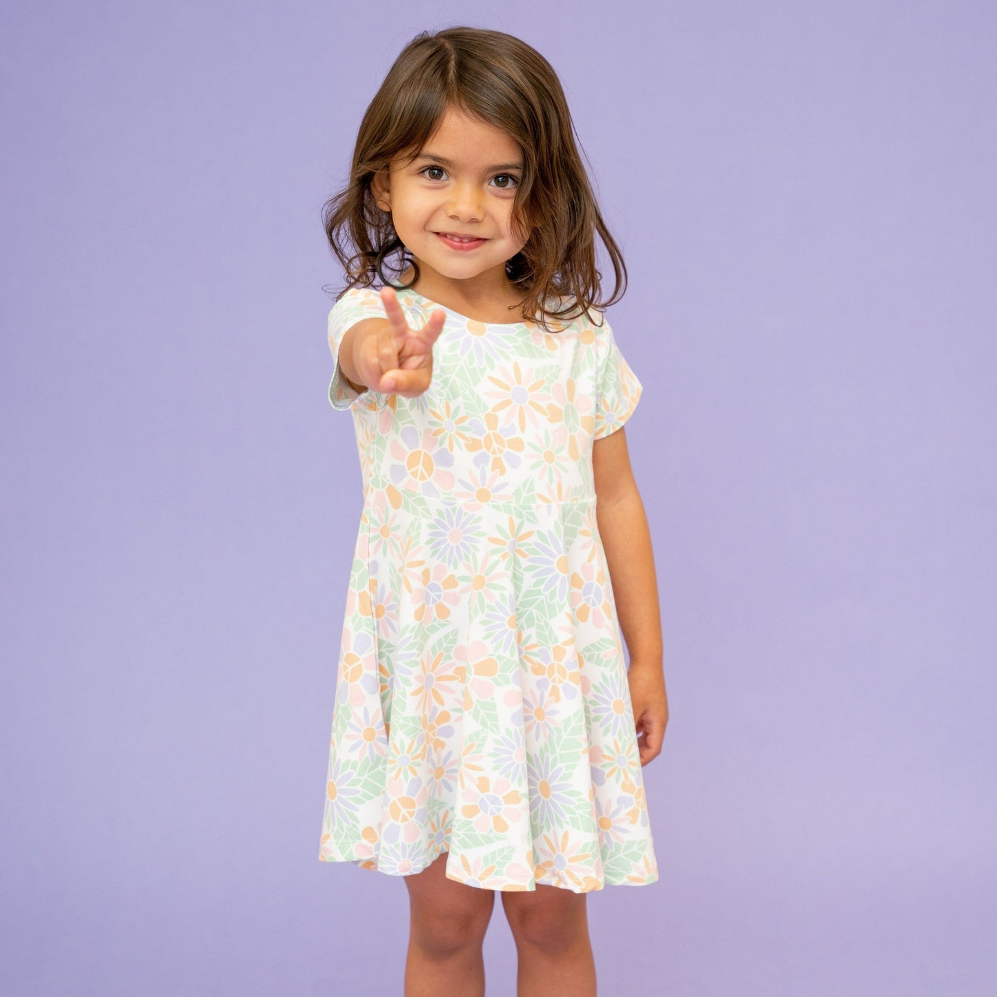 Swirly Girl Short Sleeve Dress