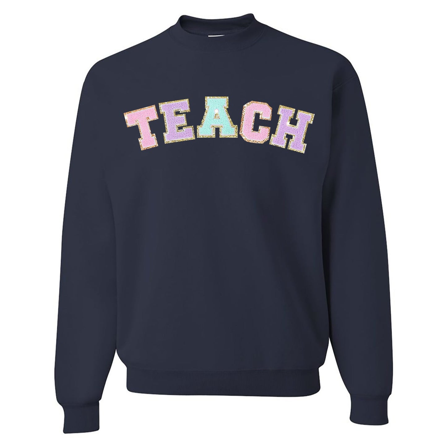 Teach Letter Patch Crewneck Sweatshirt