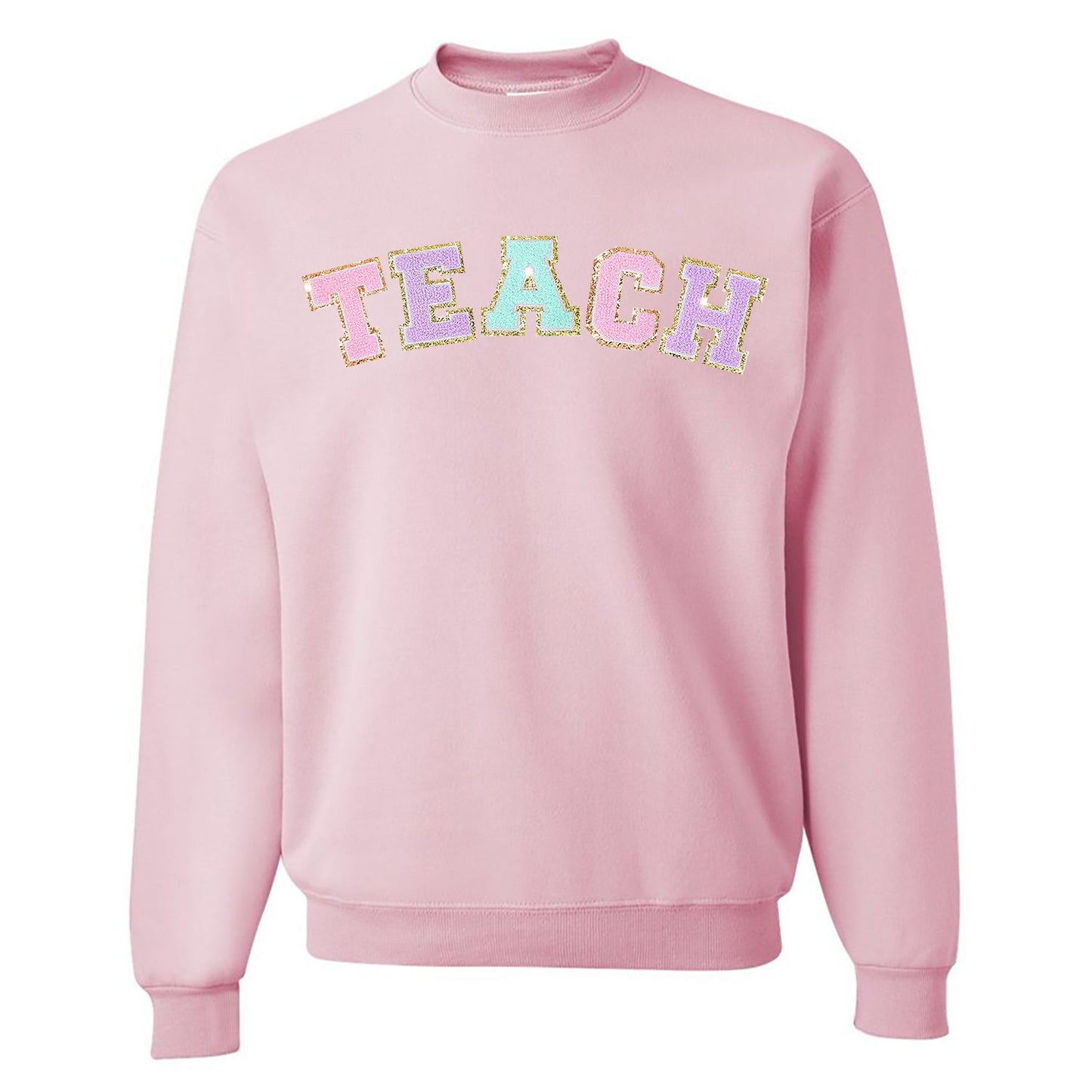 Teach Letter Patch Crewneck Sweatshirt