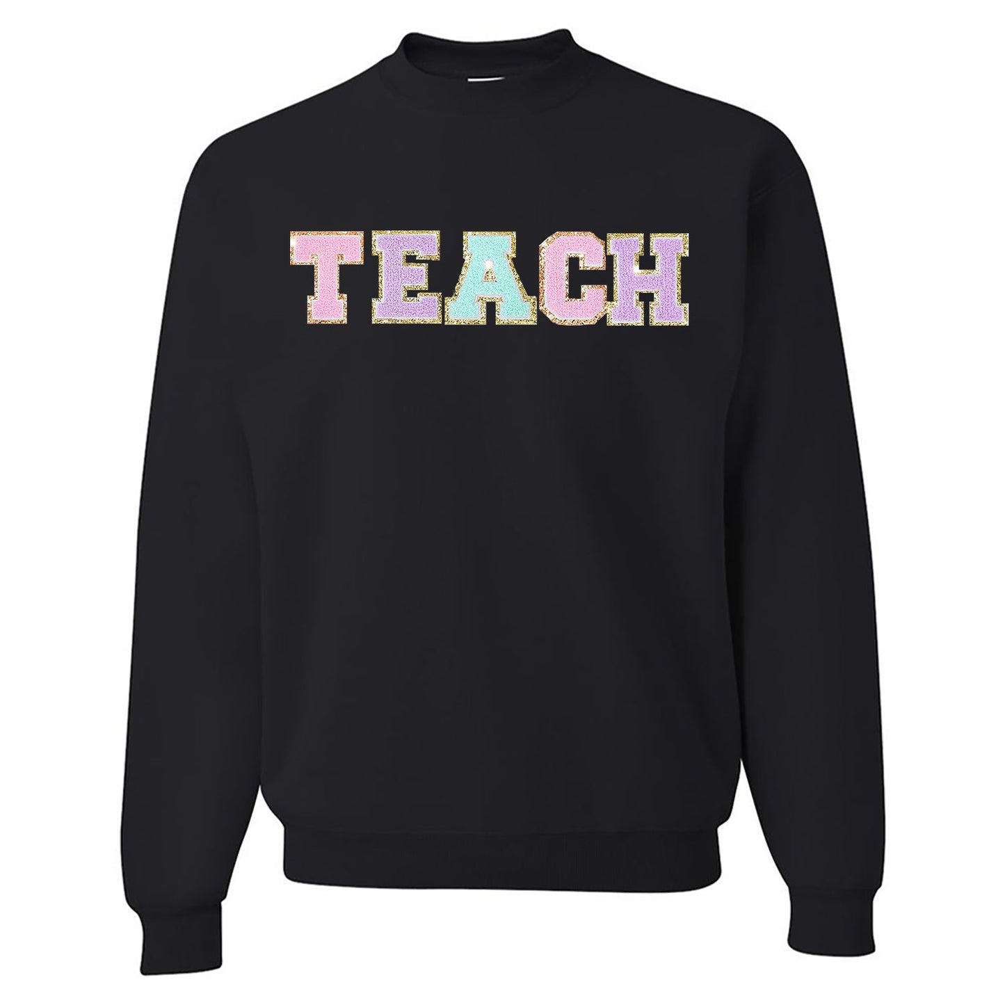 Teach Letter Patch Crewneck Sweatshirt