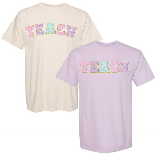 Teach Letter Patch Comfort Colors T-Shirt