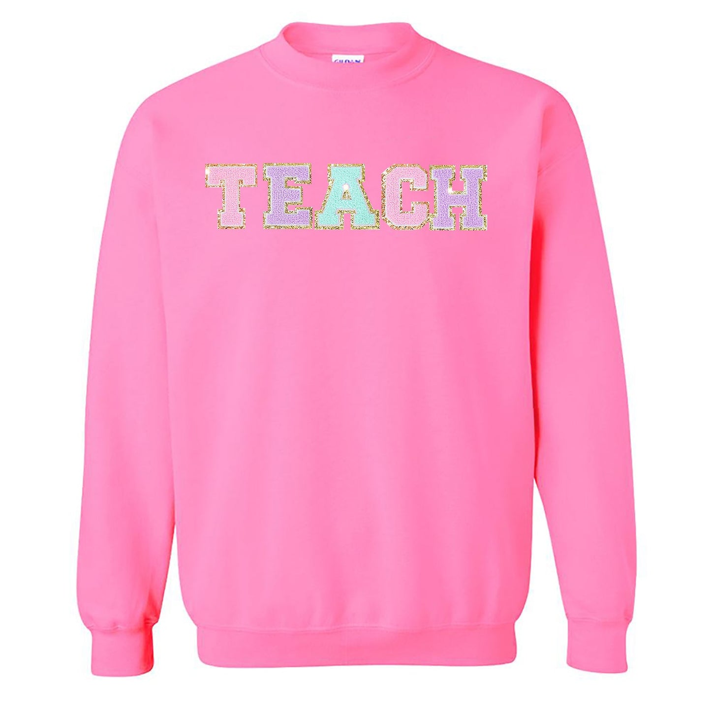 Teach Letter Patch Crewneck Sweatshirt