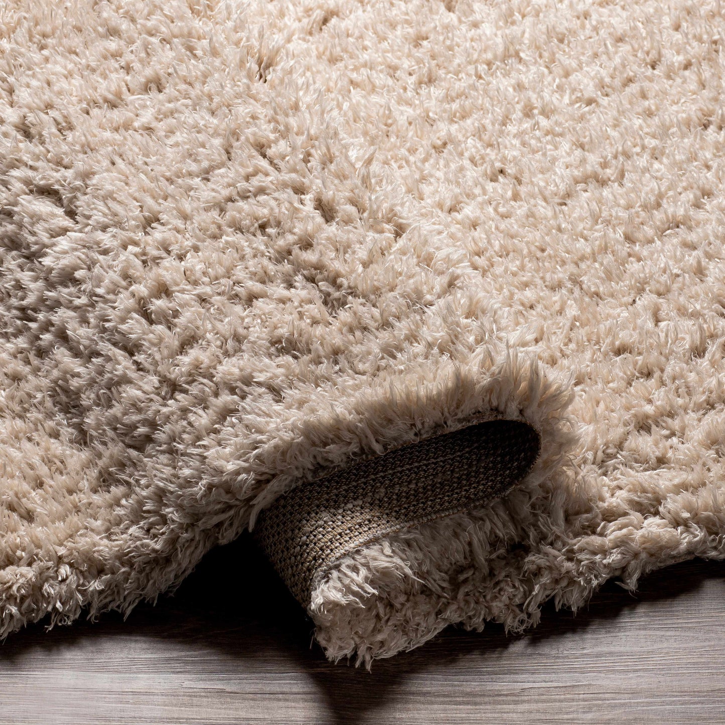 Siari Solid Oatmeal Shag Rug