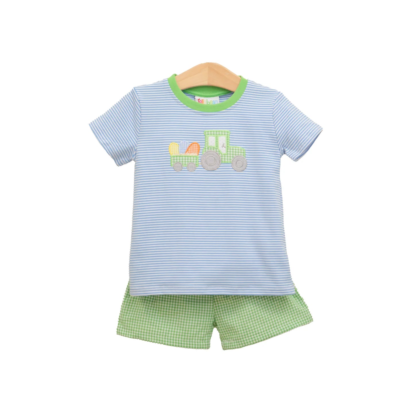 Jellybean Boys Easter Tractor Shorts Set