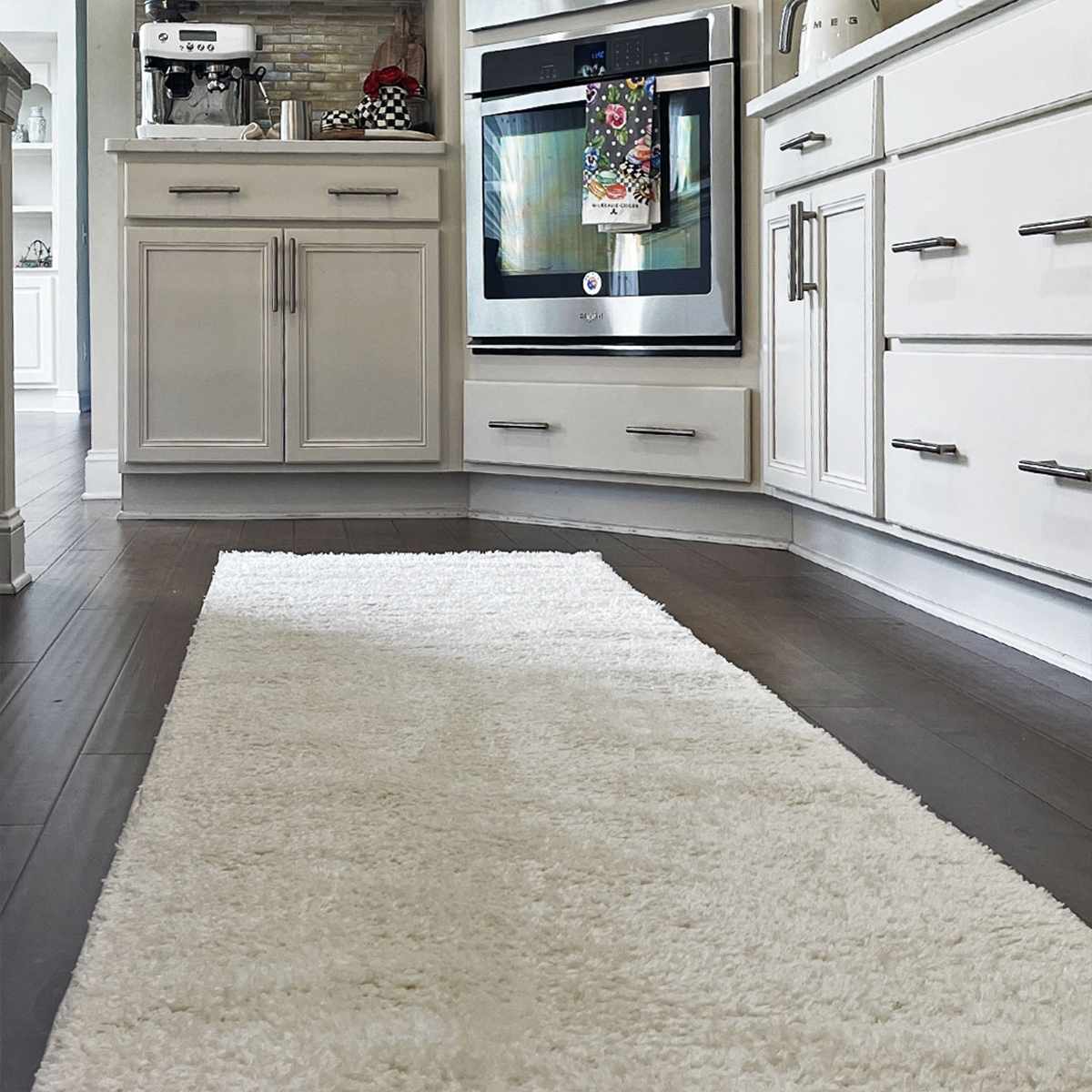 Judy White Washable Area Rug