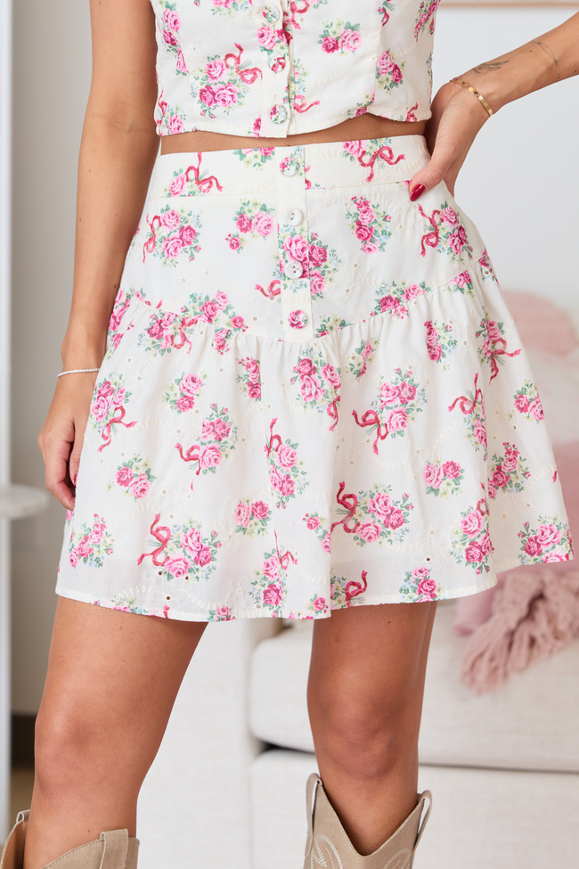 Jacqueline Floral Bow Skirt SALE